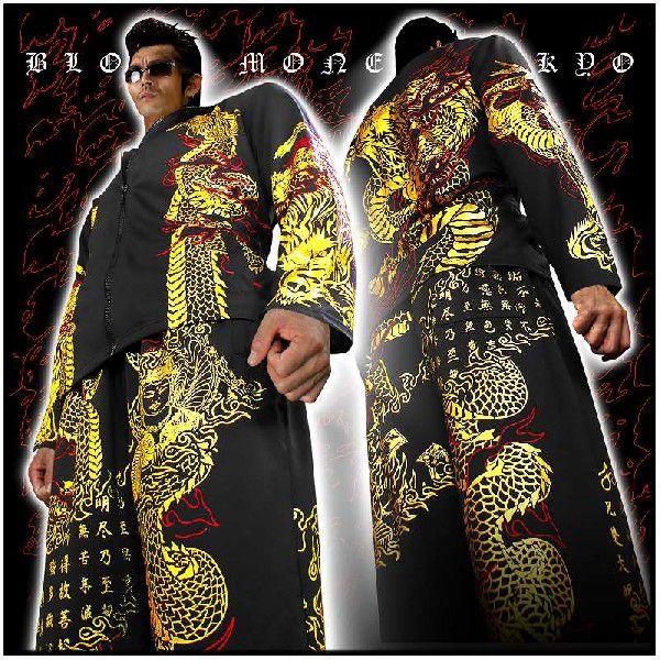 ポイント10倍 13028黒×金 セットアップジャージ 輩 半グレ大きいサイズ