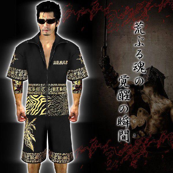 ポイント10倍 14014黒×金 BLOOD MONEY TOKYO-半袖セットアップジャージ