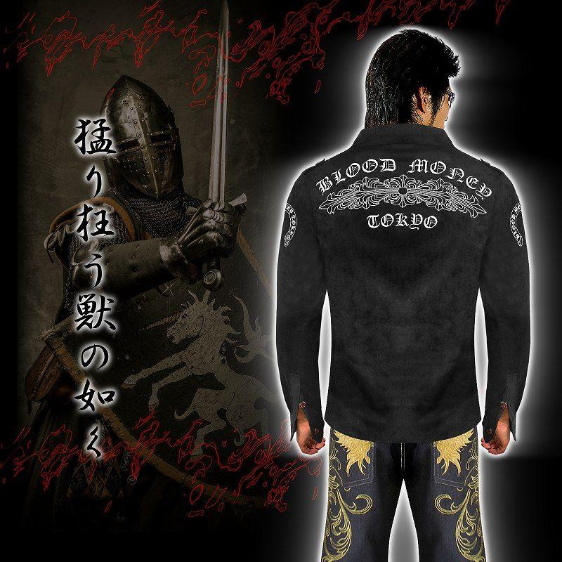 ポイント10倍 14058黒 オラオラ系 ブランド-BLOOD MONEY TOKYO-長袖