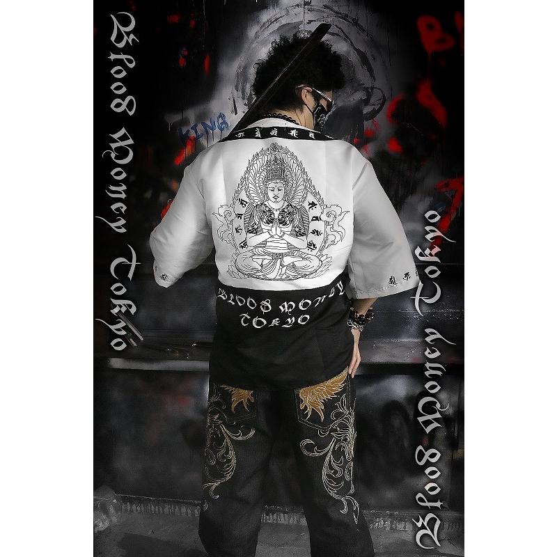 ポイント10倍 15005白-黒 ヤクザ & ブランド切替ベースボールシャツ 大