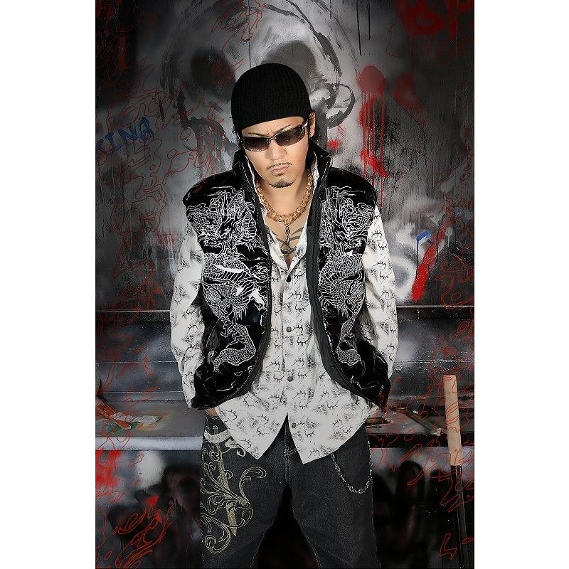 送料無料15019黒 BLOOD MONEY TOKYO龍柄中綿ベスト 悪羅悪羅系オラオラ系ヤカラグヤクザヤンキーチンピラ暴走族ダウンジャケット風服 悪党の店 バースジャパン BIRTHJAPAN ポイント10倍 15019黒 ダウンジャケット並みの防寒性能 -BLOOD MONEY