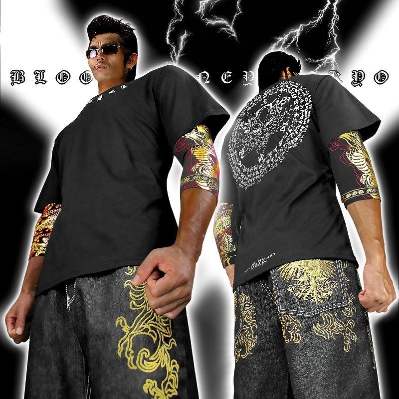 ポイント10倍 般若×南無阿弥陀仏 黒×白 半袖 Tシャツ ヤクザ ヤンキー