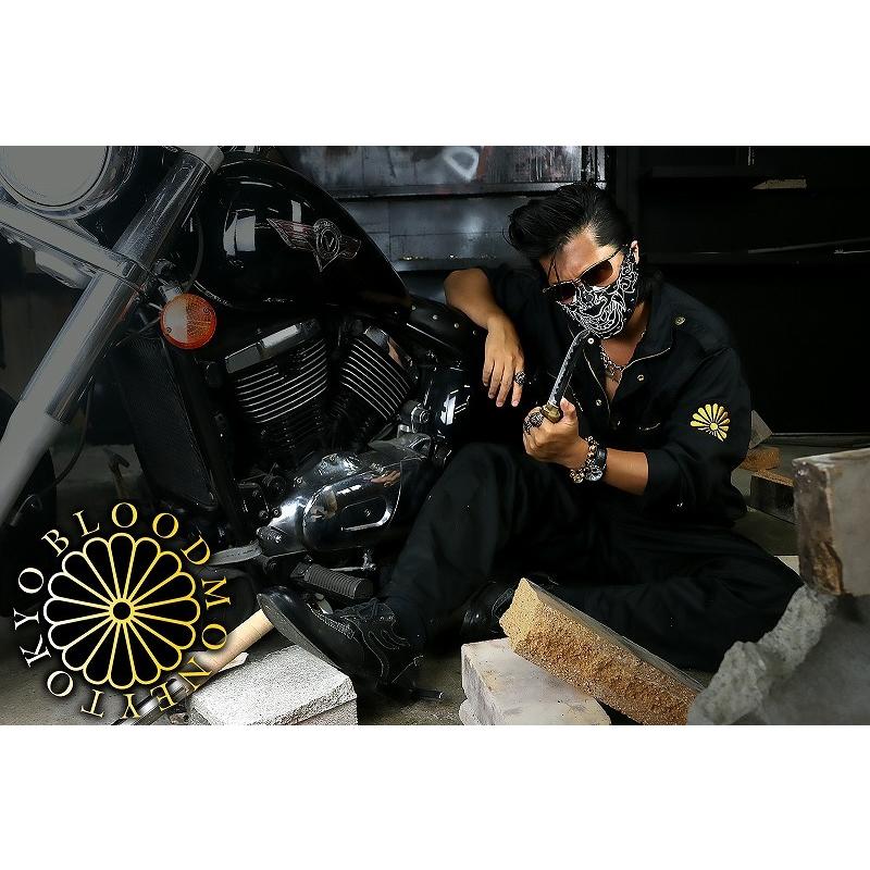 カラスマスク 定形外郵便送料無料 MBT-20021 般若プリント 黒 洗える