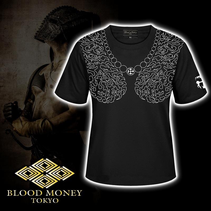 半袖 Tシャツ 服 BLOOD MONEY TOKYO 和柄 鎧武者 和彫りトライバル