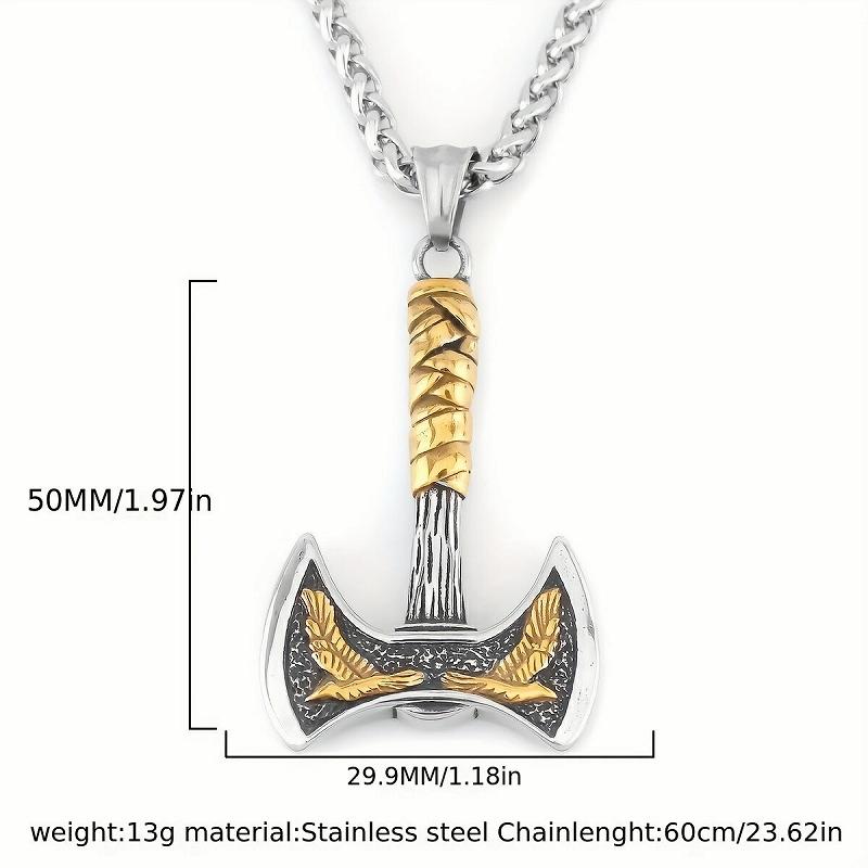 アックス 斧モチーフ コンビカラー ネックレス 094 カジュアル ホスト