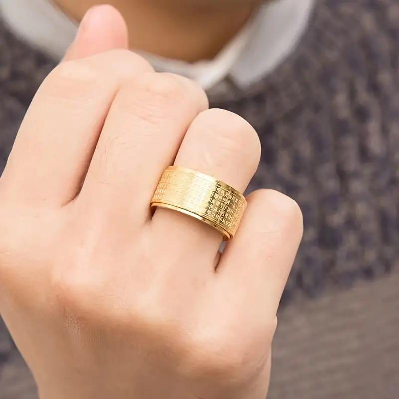 指輪 卍 まんじ 般若心経 リング 007 金 銀 ヤクザ ヤンキー オラオラ