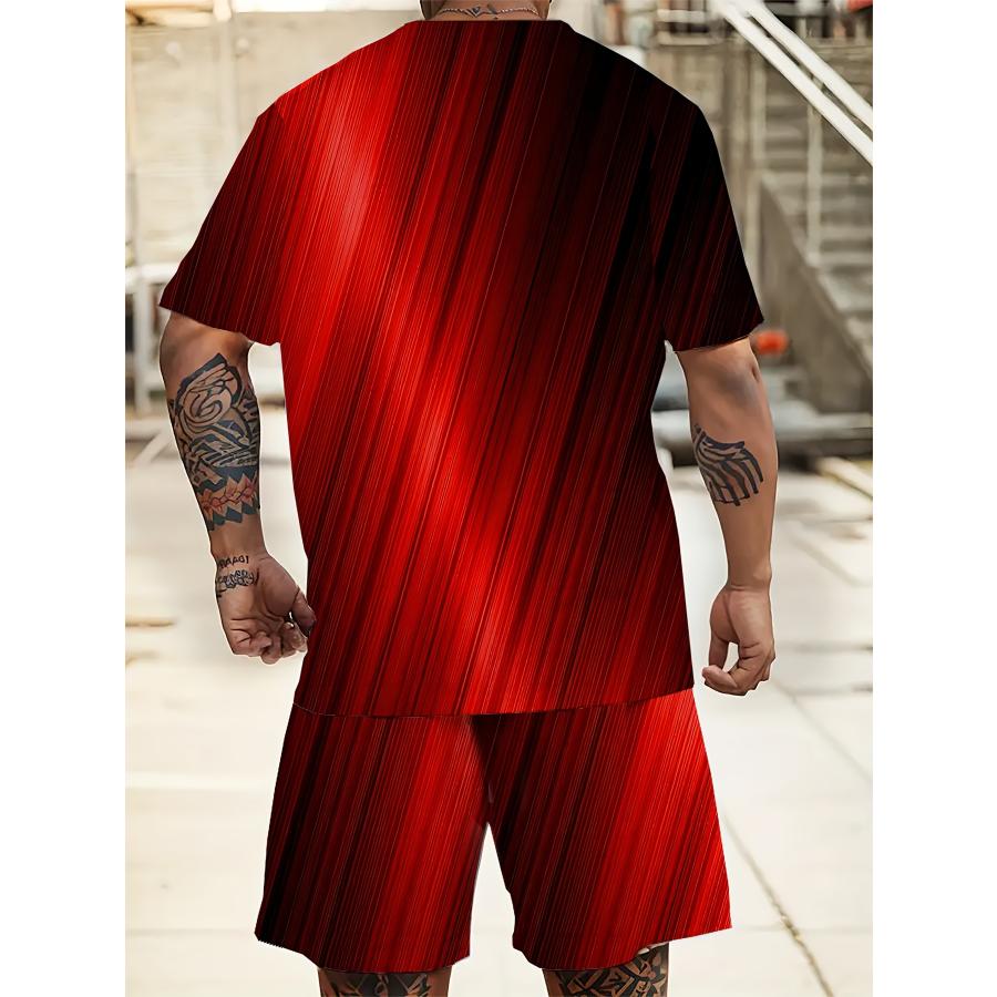 半袖セットアップ ジャージ 018 Tシャツ+ハーフパンツ 上下 派手