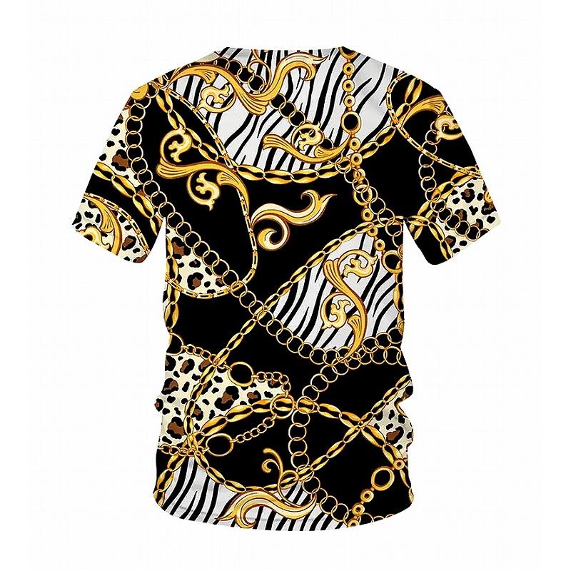 バロック柄 総柄 半袖Tシャツ 054 メッシュシャツ ヤクザ ヤンキー