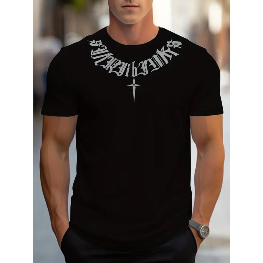 夏物 ド派手 プリント 半袖Tシャツ 101 黒 柄シャツ ダンス HIPHOP B系