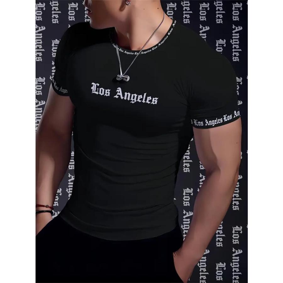 夏物 ド派手 プリント 半袖Tシャツ 102 黒白 柄シャツ ダンス HIPHOP B