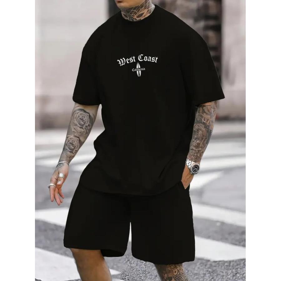 夏物 ド派手 プリント 半袖Tシャツ 107 黒 柄シャツ ダンス HIPHOP B系