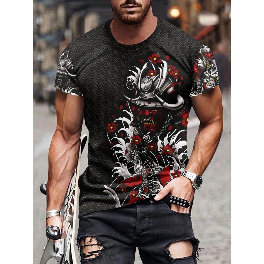 夏物 ド派手 プリント 半袖Tシャツ 120 柄シャツ ストリート ダンス