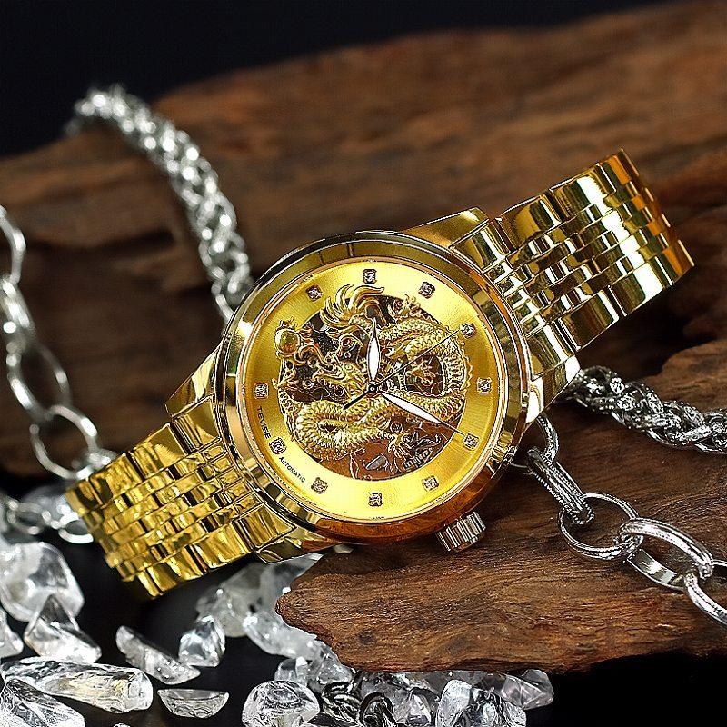 012 金 金 龍神柄 機械式 自動巻き 腕時計 メンズ ファッション 紳士 男物 おしゃれ 防水 立体彫刻 オラオラ系 ヤクザ ヤンキー チンピラ Watch012gdgd バースジャパン 通販 Yahoo ショッピング