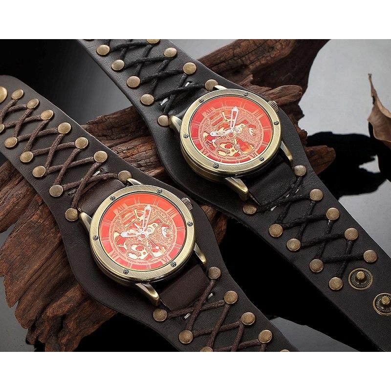 高級品市場 [新品・未使用] 黑红 機械式 腕時計 メンズ | piglowice.pl
