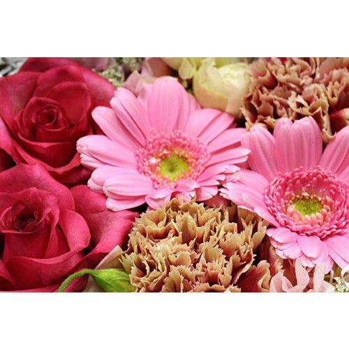 フラワーボックス 生花 アレンジメント バラ や ガーベラ ピンク ギフト プレゼント お返し Box 4 Bises Flower 通販 Yahoo ショッピング