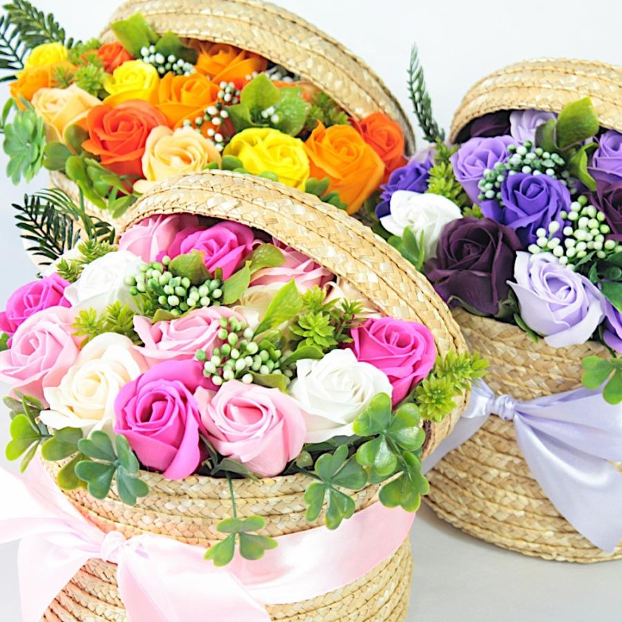 バラ ギフト 造花 石鹸 誕生日 プレゼント 花束 女性 ブーケ 贈り物 お返し バスケット 敬老の日 母の日 アレンジメント 出産祝い ソープフラワー バレンタイン |  | 05