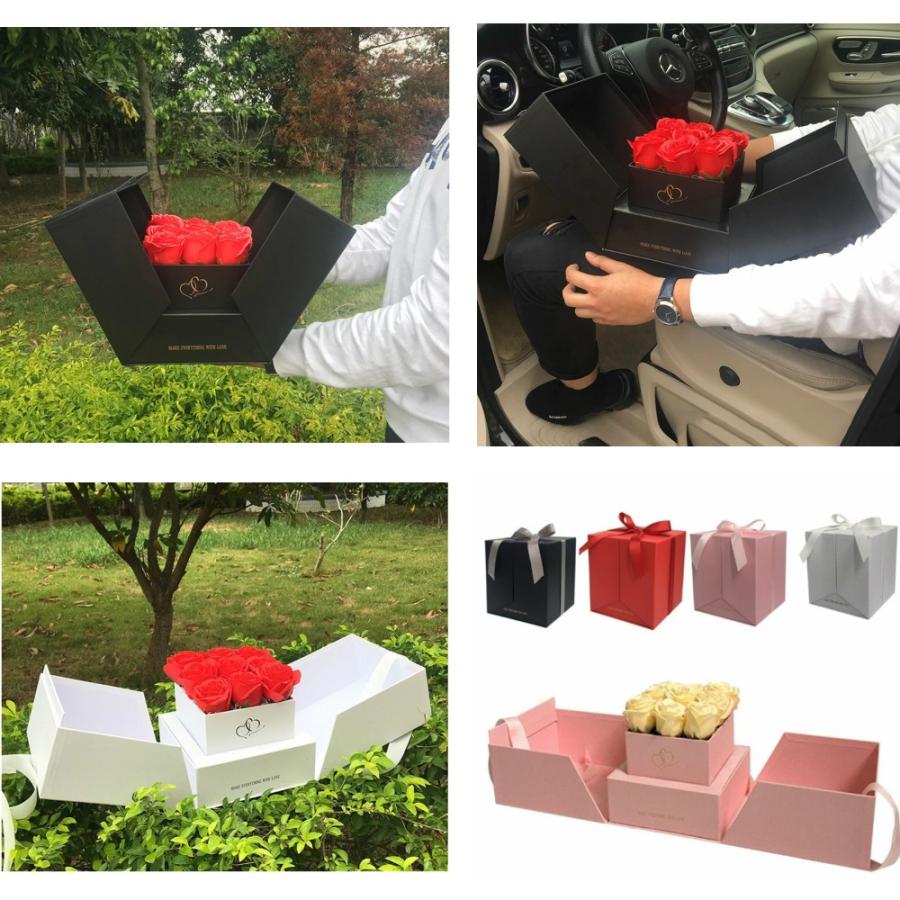 【送料無料】ソープフラワー ラグジュアリーボックス　アレンジメント  石鹸 バラ |  | 05