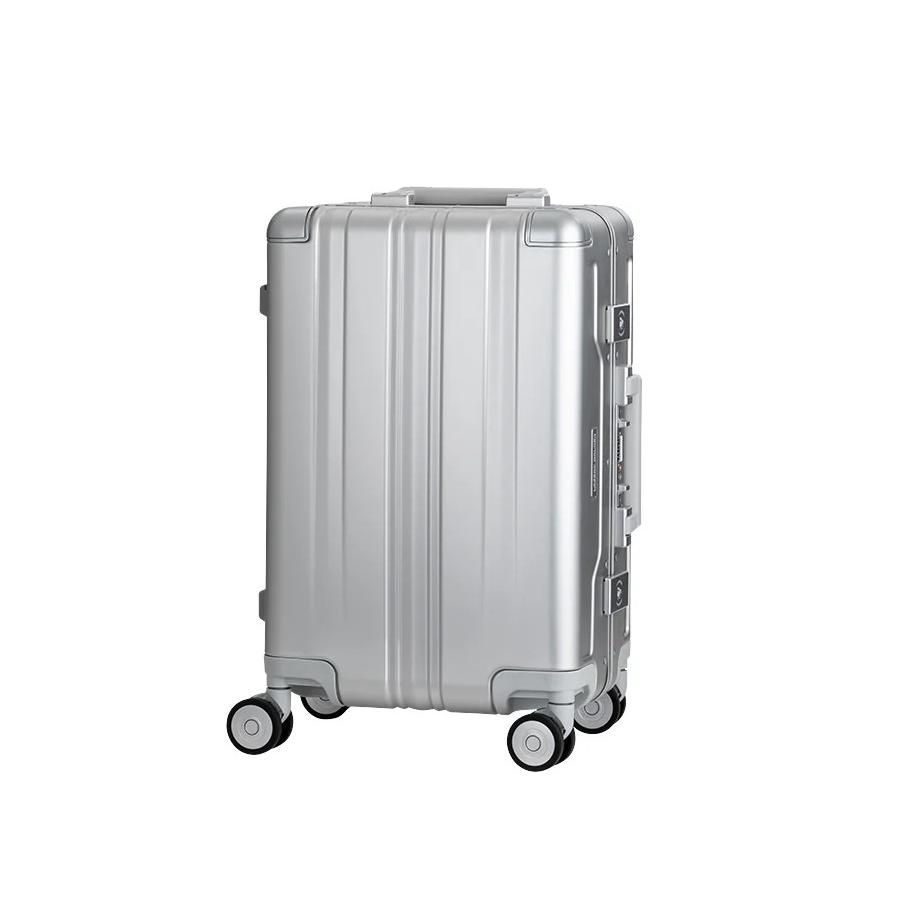 美品 レジェンドウォーカー スーツケース カーボン シルバー 55L LEGEND WALKER（レジェンドウォーカー） アルミ スーツケース 機内持込
