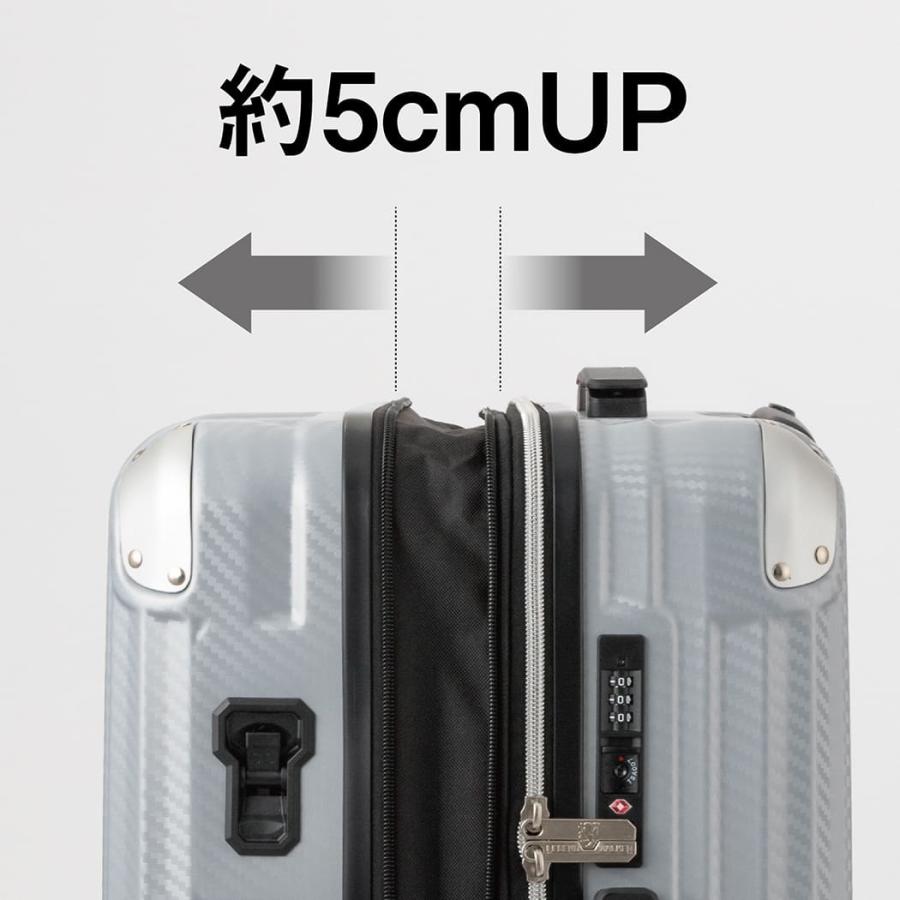 スーツケース　機内持込　レジェンドウォーカー　GRACIA　5511-48　36L　拡張 46L　ファスナー　キャスターストッパー | LEGEND WALKER | 05
