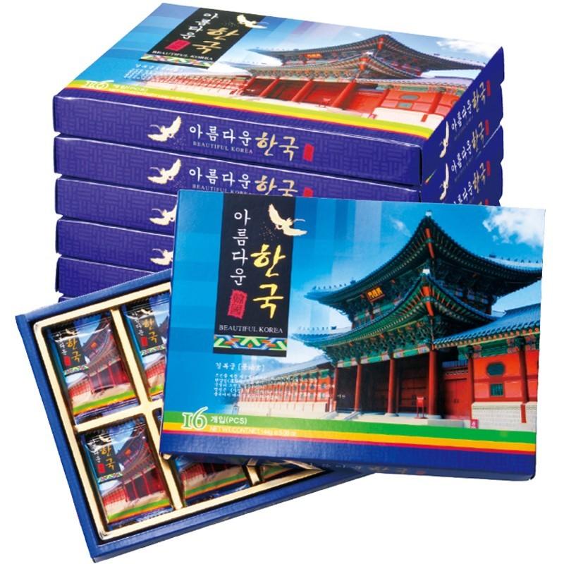 韓国 美しい韓国チョコレート 6箱セット 韓国土産 京福宮 景色 韓国らしい ミルクチョコレート Supersport Tn