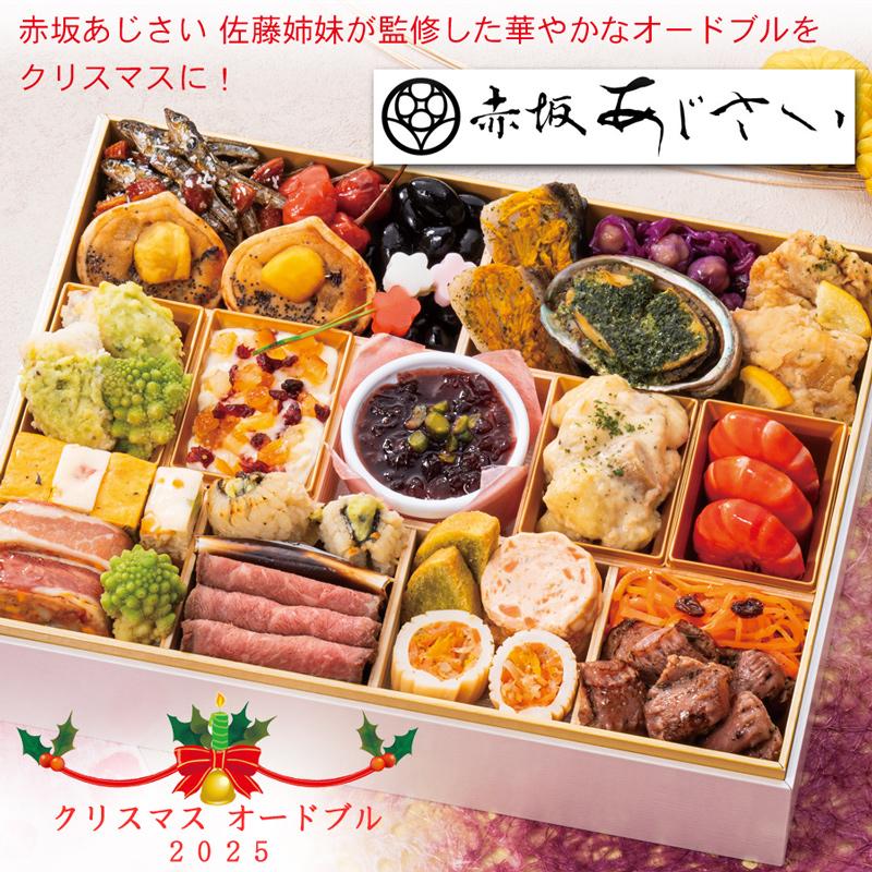 タッパーウェア オードブル3点セット　お正月　クリスマス クリスマス 予約 2025 「赤坂あじさい」佐藤姉妹 監修 洋風