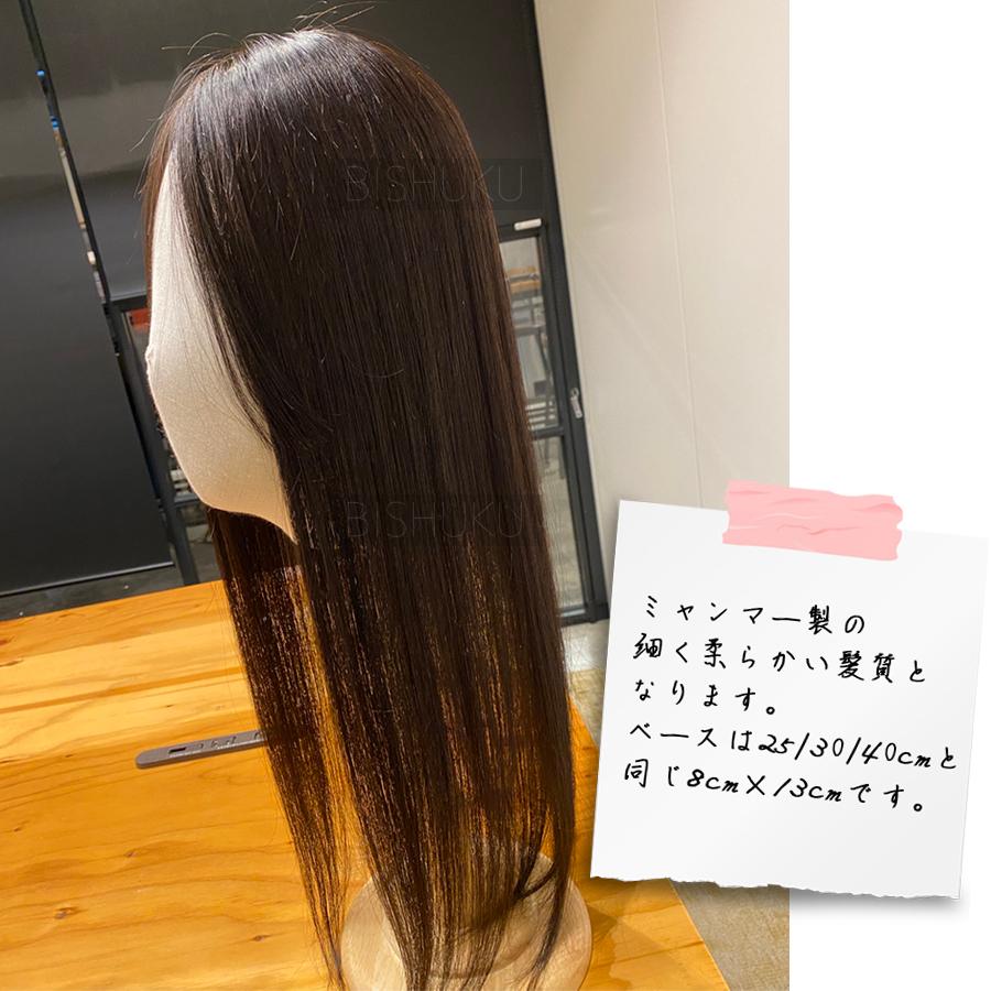 新商品 部分ウィッグ 自然 人毛100% 日本仕上げ 希少長さ 50cm