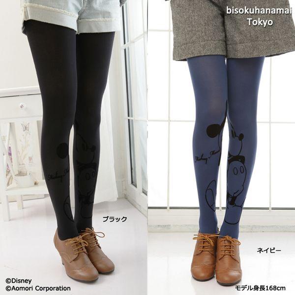 ディズニー80dフロッキータイツ ミッキー大柄 Dgi71 レッグウェア専門店 美足花舞 通販 Yahoo ショッピング