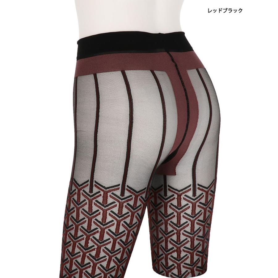 Fukuske（フクスケ） 極上 優美 ジオメダイヤ 柄ストッキング (M-L