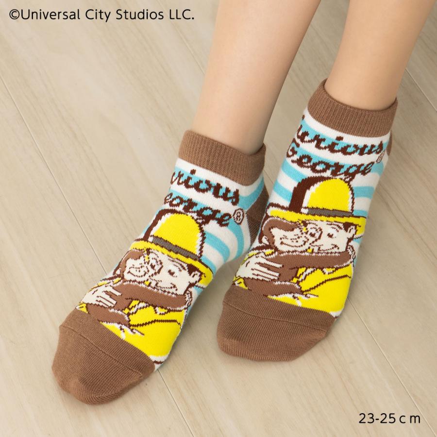 ぼたん03様 リクエスト 2点 まとめ商品&サービス靴下1足 Fukuske（フクスケ） おさるのジョージ ハグ ボーダー スニーカー丈