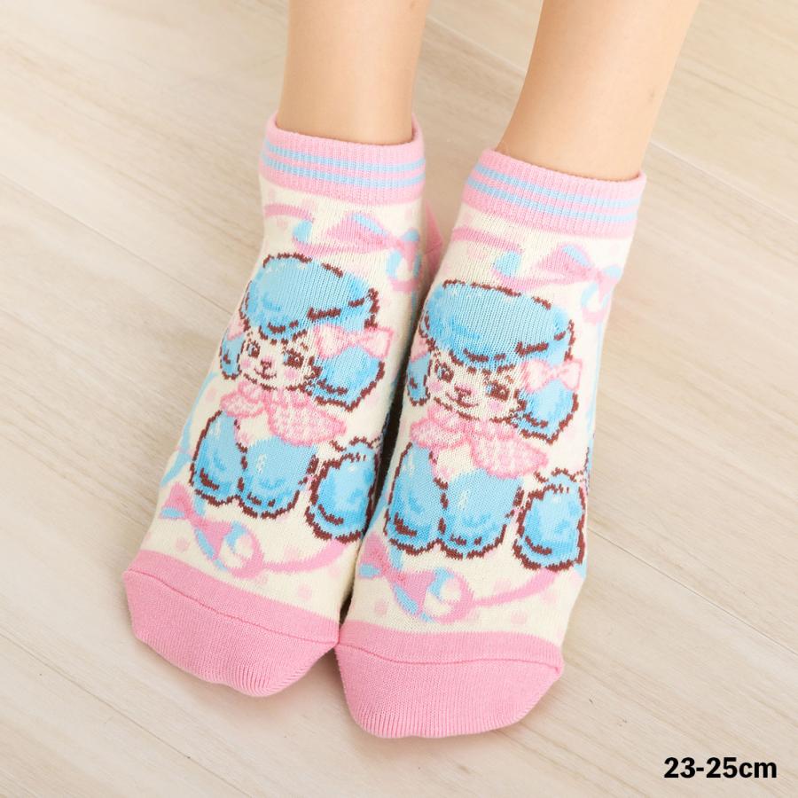 SWIMMER（スイマー） プードル リボン スニーカー丈ソックス 23-25cm