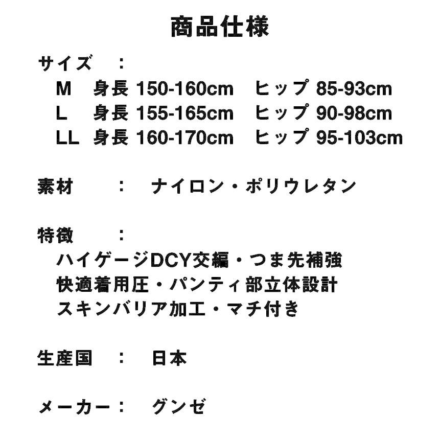 GUNZE（グンゼ） IFFI 丈夫で快適 ストッキング FF3700 ハイゲージDCY