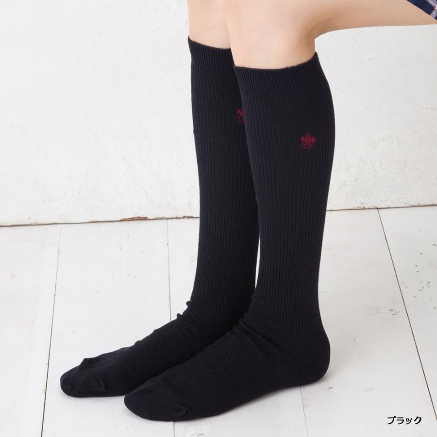 GUNZE（グンゼ） POLO BCS スクールソックス 36cm丈 (黒・白・紺)(23