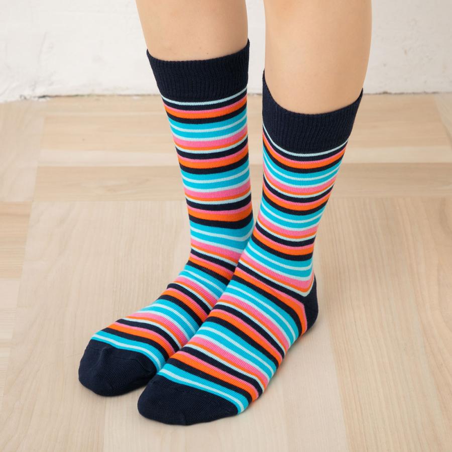 HappySocks HS マルチストライプ ソックス (色番号68)(23-25.5cm・26-29.5cm) 靴下 国内正規品 ハッピーソックス Multi Stripe Sock｜bisokuhanamai｜02