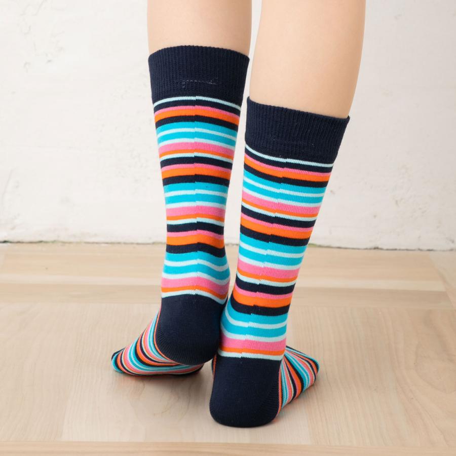 HappySocks HS マルチストライプ ソックス (色番号68)(23-25.5cm・26-29.5cm) 靴下 国内正規品 ハッピーソックス Multi Stripe Sock｜bisokuhanamai｜04