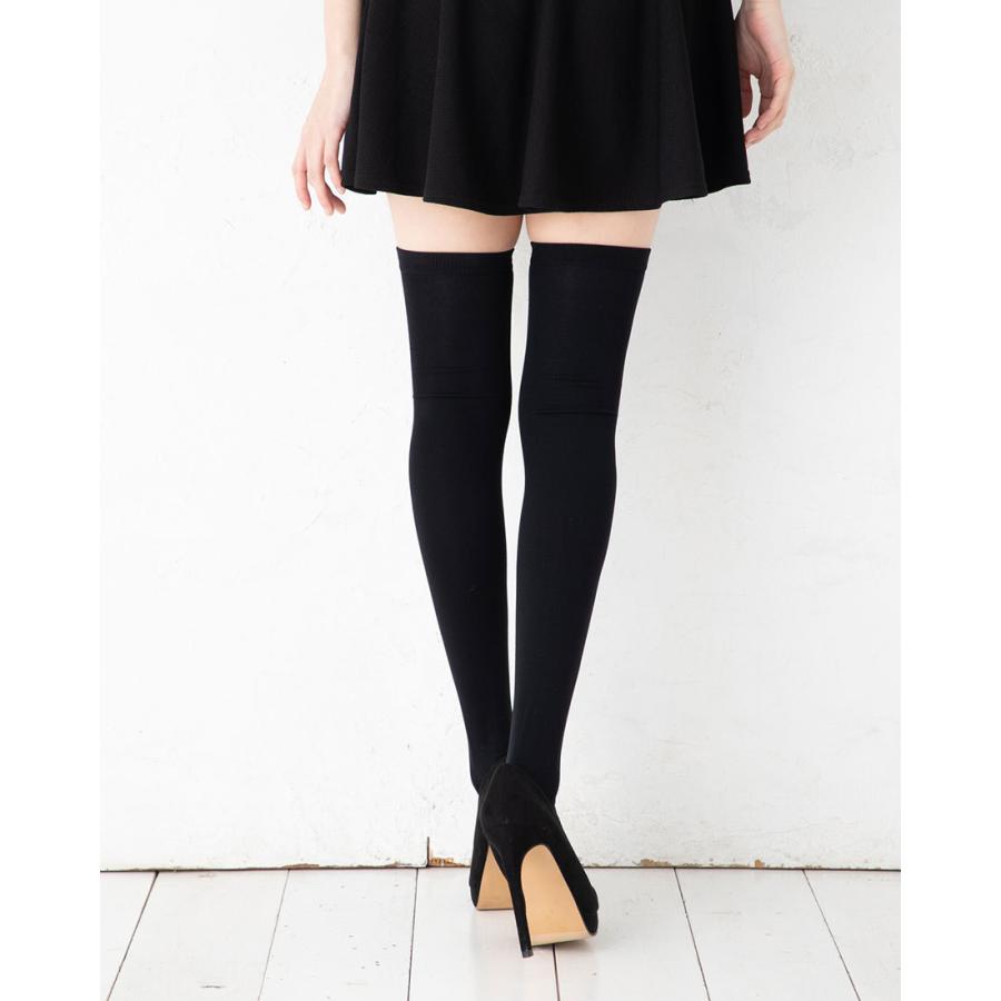 Point Me ニーハイソックス ナイロン素材 ブラック 23-25cm 靴下
