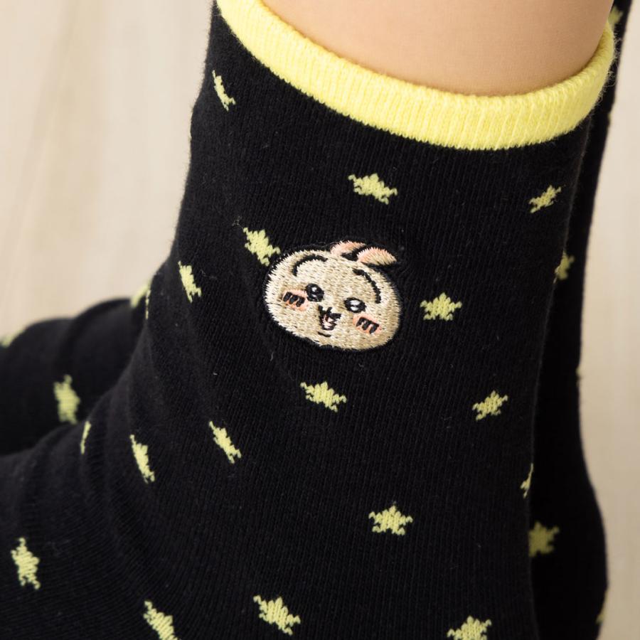 NAIGAI ちいかわ ドット柄 ワンポイント刺繍 クルー丈 ソックス NAIGAI ちいかわ ドット柄 ワンポイント刺繍 クルー丈 ソックス