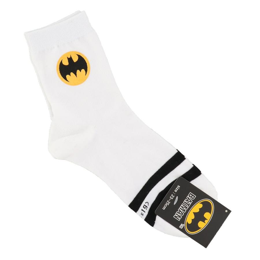 助野（SUKENO） バットマン ロゴ プリント クルーソックス 14cm丈