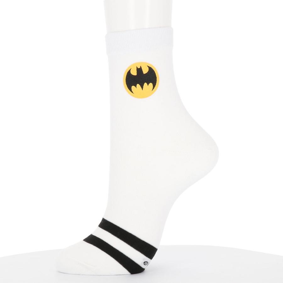 助野（SUKENO） バットマン ロゴ プリント クルーソックス 14cm丈