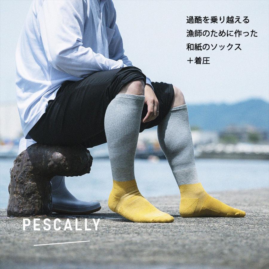 助野（SUKENO） (店長愛用P10倍)PESCALLY 和紙着圧ソックス 25-27cm 27