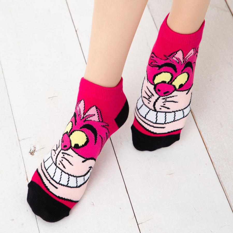 チェシャ猫 フェイスアップ ソックス 23 25cm レディース ディズニー ふしぎの国のアリス スニーカー丈 くるぶし丈 靴下 Sp Awds52j レッグウェア専門店 美足花舞 通販 Yahoo ショッピング