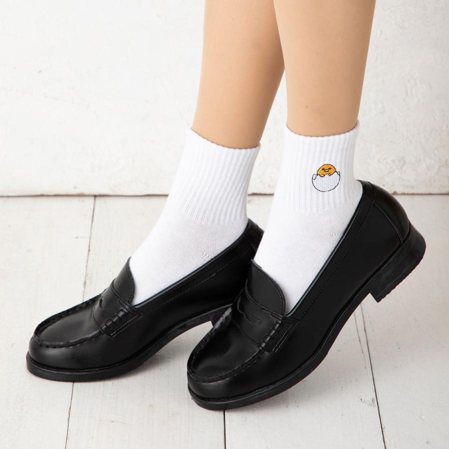 ぐでたま ワンポイント刺繍ソックス 23 25cm 白 スクールソックス 靴下 レディース サンリオ Sp Srsoc1257j レッグウェア専門店 美足花舞 通販 Yahoo ショッピング