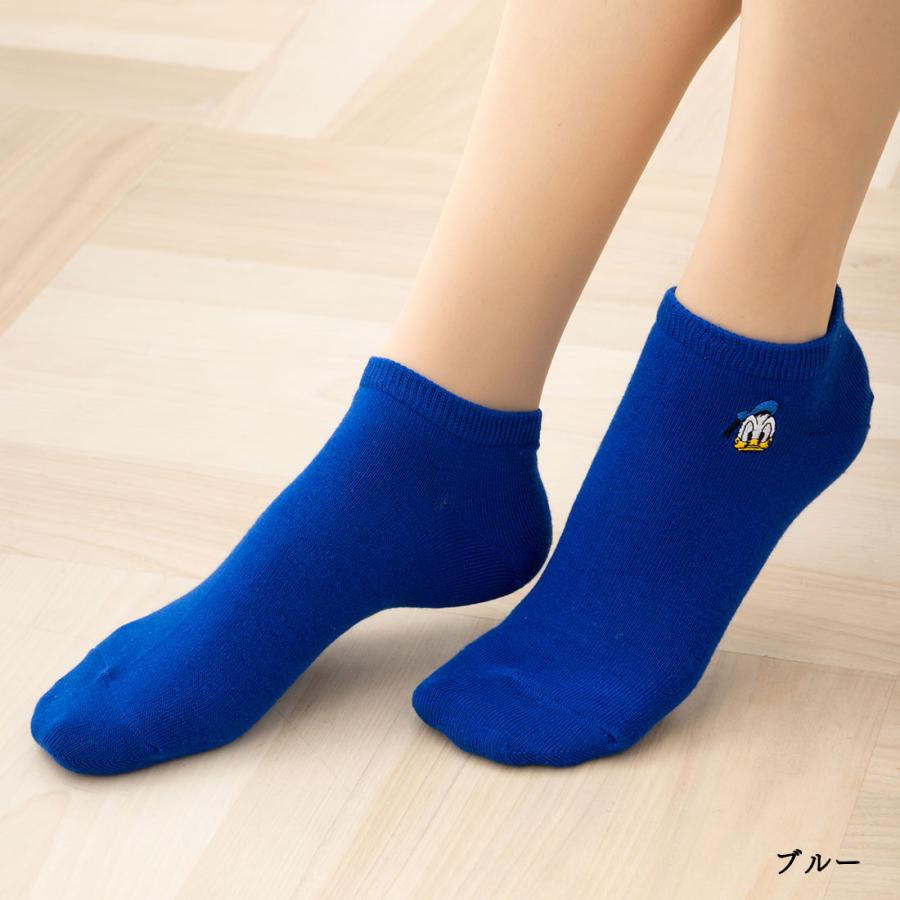 Disney ドナルドダック ワンポイント刺繍 スニーカー丈ソックス Disney ドナルドダック ワンポイント刺繍 スニーカー丈ソックス