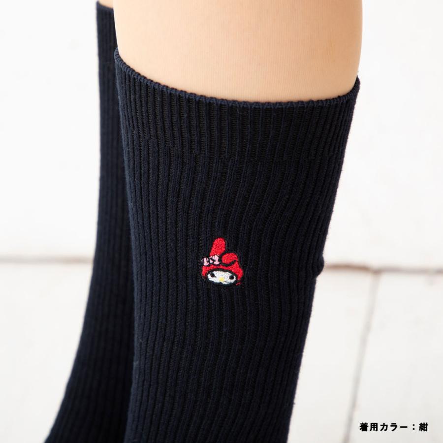 マイメロディ (着圧)マイメロディ ワンポイント刺繍 スクール
