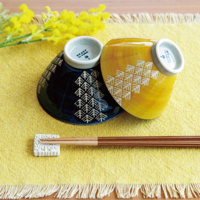 BISQUE 茶碗 こぎん 和柄 波佐見焼 おしゃれ 飯碗 陶器 日本製 和食器