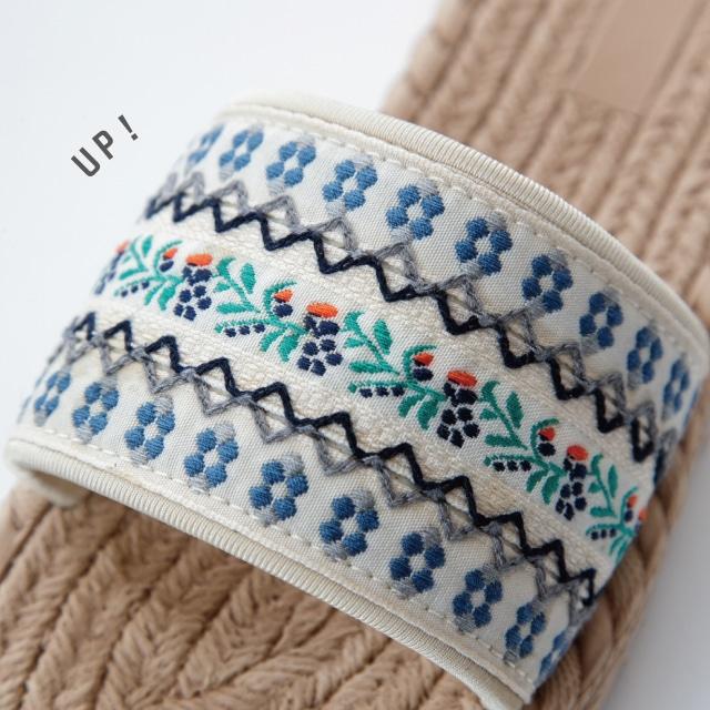 BISQUE スリッパM Flower Tape フラワーテープ 23 23.5 24 24.5cm
