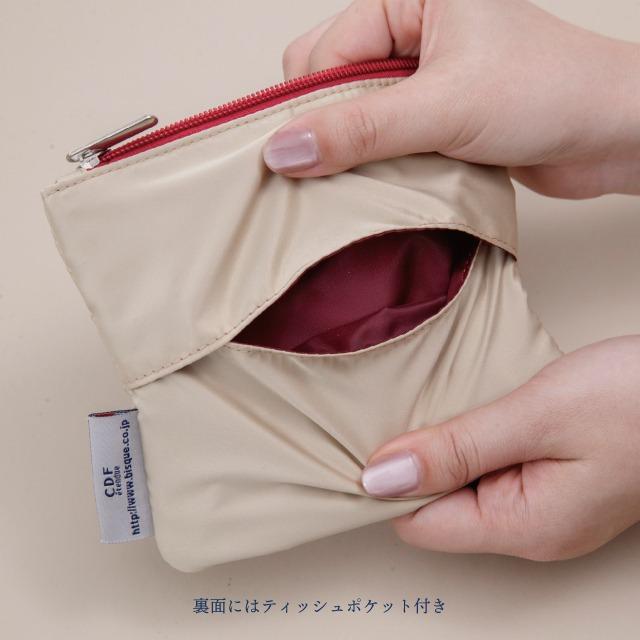 たしなみ袋 フラットポーチ なんかかわいい日本語 ポーチ ティッシュ
