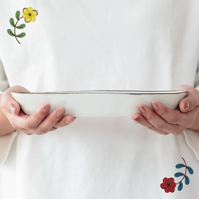 BISQUE 舟形トレー Coquelicot コクリコ オーバル 日本製 波佐見焼
