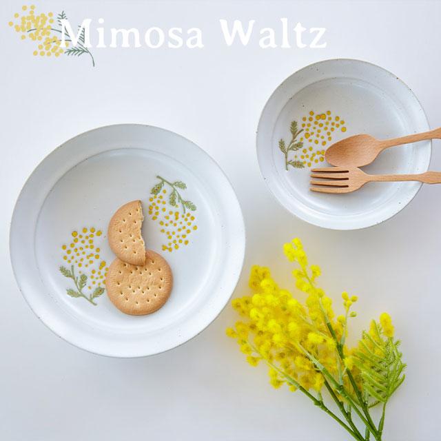 BISQUE プレートM ミモザ ワルツ Mimosa Waltz 皿 15cm 花柄 波佐見焼