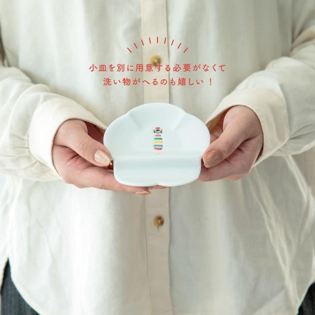 BISQUE 箸置き小皿 ニッポン絵皿 10cm 白 和柄 波佐見焼 磁器 日本製