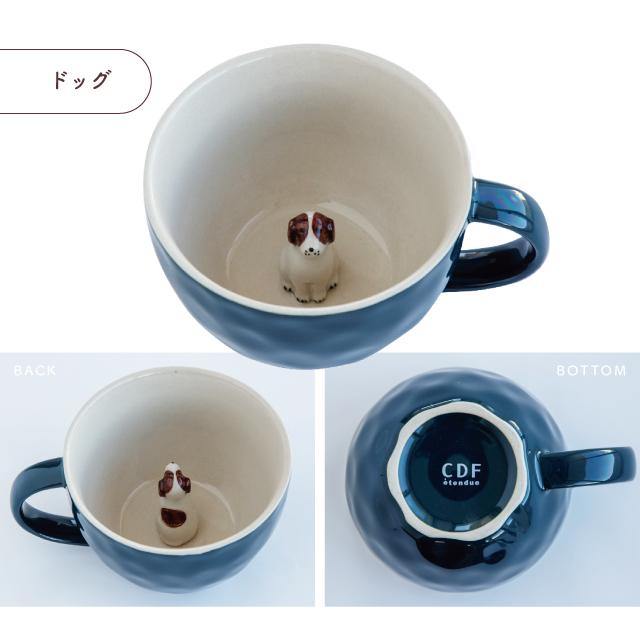 BISQUE マグ Figurine フィギュリン 410ml 猫 犬 鳥 大きめ